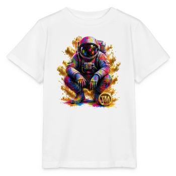Colorful Space Astronaut - Stanley/Stella MINI CREATOR Kids’ T-Shirt - white - Front - Maike (125cm)