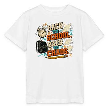 Back to School – Back to Chaos - Stanley/Stella Kinder T-Shirt MINI CREATOR  - Weiß - Vorne - Maike (125cm)