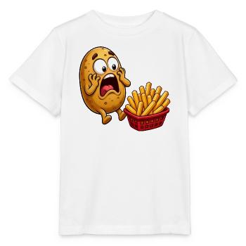 Kartoffelzubereitung Pommes Frites Lustige Pommes  - Stanley/Stella Kinder T-Shirt MINI CREATOR  - Weiß - Vorne - Maike (125cm)