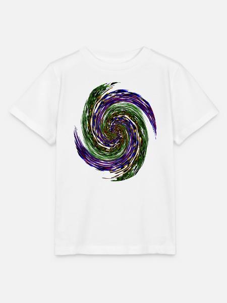 Farbenwirbel Neon Vortex - Stanley/Stella Kinder T-Shirt MINI CREATOR - Weiß