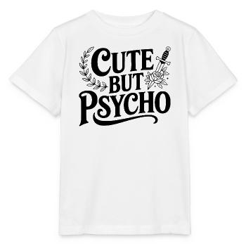 Cute But Psycho - Stanley/Stella MINI CREATOR Kids’ T-Shirt - white - Front - Maike (125cm)