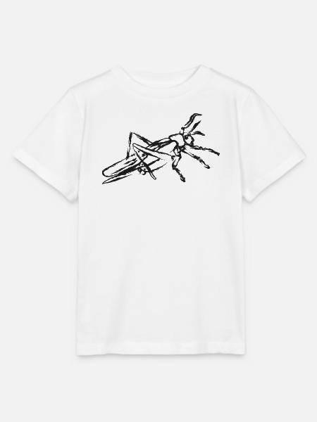Schwarze Heuschrecke – Intecte Illustration - Stanley/Stella Kinder T-Shirt MINI CREATOR  - Weiß