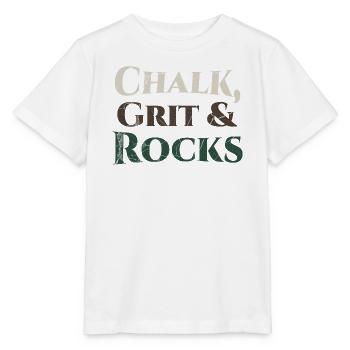 Chalk Grit & Rocks Motiv - Stanley/Stella Kinder T-Shirt MINI CREATOR  - Weiß - Vorne - Maike (125cm)