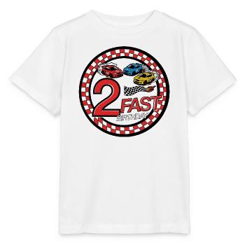 2 Almost Birthday Race Car - Stanley/Stella MINI CREATOR Kids’ T-Shirt - white - Front - Maike (125cm)