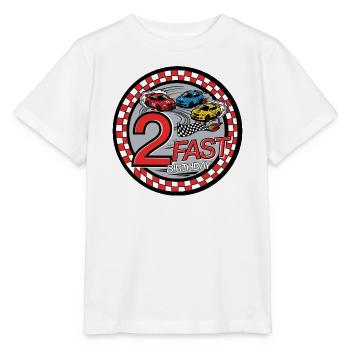 2 Almost Birthday Racing Fun - Stanley/Stella MINI CREATOR Kids’ T-Shirt - white - Front - Maike (125cm)