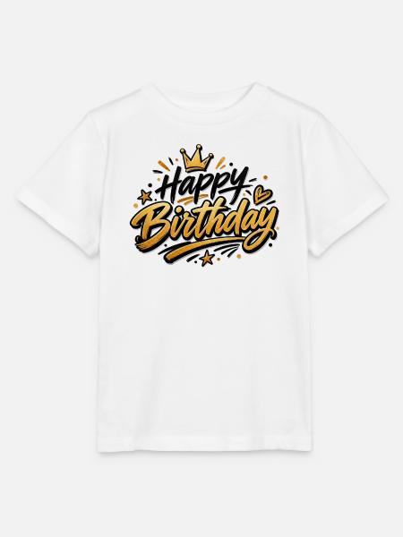 Happy Birthday - Stanley/Stella Kinder T-Shirt MINI CREATOR  - Weiß