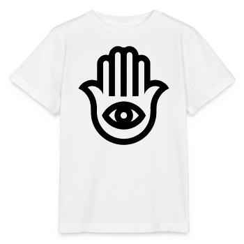 Hand of Fatima - Stanley/Stella MINI CREATOR Kids’ T-Shirt - white - Front - Maike (125cm)