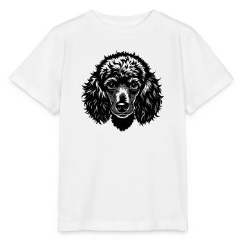 Pudel-Hundekopf - Stanley/Stella Kinder T-Shirt MINI CREATOR  - Weiß - Vorne - Maike (125cm)
