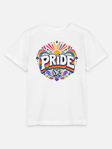 Pride Regenbogen Disko CSD Spruch Outfit - Stanley/Stella Kinder T-Shirt MINI CREATOR  - Weiß