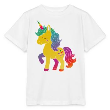 Rainbow Unicorn Cartoon Design - Stanley/Stella MINI CREATOR Kids’ T-Shirt - white - Front - Maike (125cm)