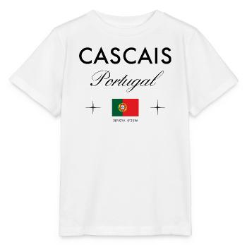 Cascais Portugal Coordinates Travel Souvenir - Stanley/Stella MINI CREATOR Kids’ T-Shirt - white - Front - Maike (125cm)