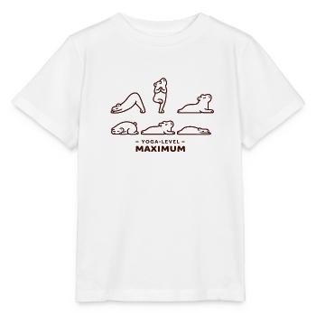 Yoga Level Maximum Capybara Yoga Poses - Stanley/Stella MINI CREATOR Kids’ T-Shirt - white - Front - Maike (125cm)