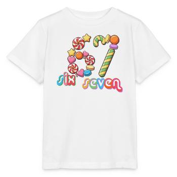 67 Meme Candy Carousel Whimsy - Stanley/Stella Kinder T-Shirt MINI CREATOR  - Weiß - Vorne - Maike (125cm)