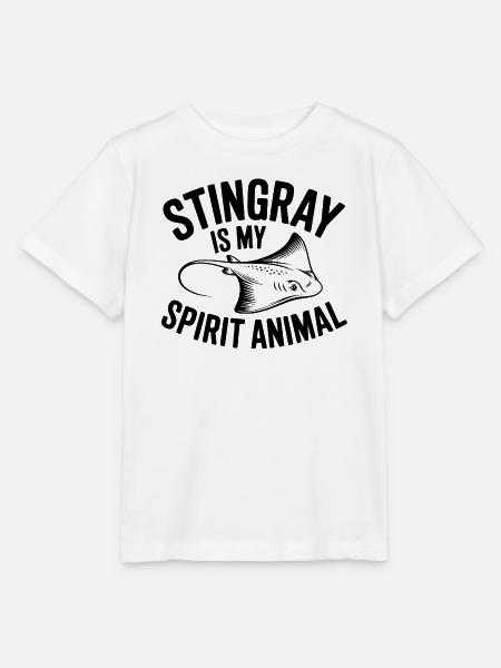 Stachelrochen ist mein Geisttier - Stanley/Stella Kinder T-Shirt MINI CREATOR - Weiß