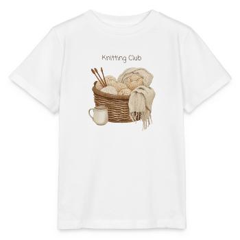 Knitting Club Stricken Cozy Hobby - Stanley/Stella MINI CREATOR Kids’ T-Shirt - white - Front - Maike (125cm)