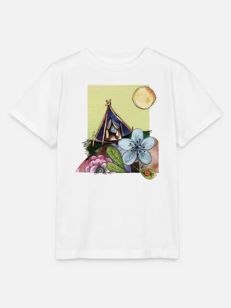 Camping im Zelt - Stanley/Stella Kinder T-Shirt MINI CREATOR - Weiß