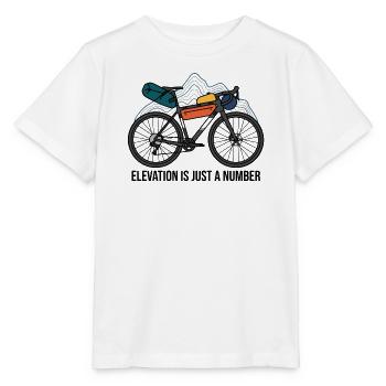 Elevation Is Just A Number Gravel Bikepacking Art - Stanley/Stella MINI CREATOR Kids’ T-Shirt - white - Front - Maike (125cm)