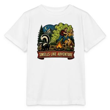 Funny Skunk Camping Adventure Retro Art - Stanley/Stella MINI CREATOR Kids’ T-Shirt - white - Front - Maike (125cm)