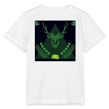 Forest spirit deer in triangle - Stanley/Stella MINI CREATOR Kids’ T-Shirt - white - Front - Maike (125cm)