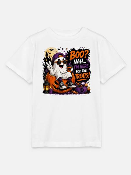 Halloween cute ghost - Stanley/Stella Kinder T-Shirt MINI CREATOR  - Weiß