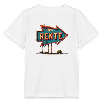 Pension Sign with Arrow – Vintage Retirement Design - Stanley/Stella MINI CREATOR Kids’ T-Shirt - white - Front - Maike (125cm)