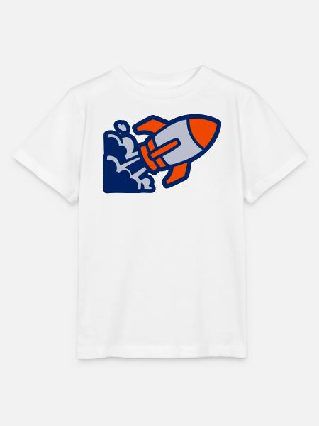 Raumschiff Rakete Icon - Stanley/Stella Kinder T-Shirt MINI CREATOR - Weiß
