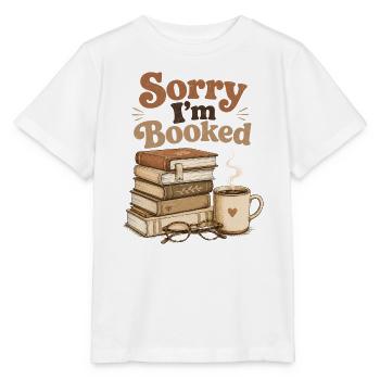 Sorry I'm Booked Reading Books Retro - Stanley/Stella MINI CREATOR Kids’ T-Shirt - white - Front - Maike (125cm)