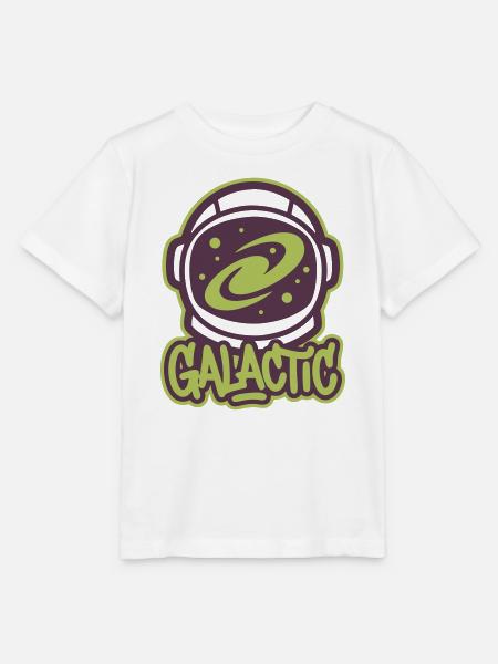 Galaxie Astronautenhelm Logo - Stanley/Stella Kinder T-Shirt MINI CREATOR - Weiß
