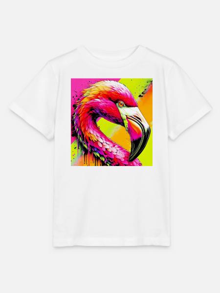 Flamingo - Stanley/Stella Kinder T-Shirt MINI CREATOR  - Weiß