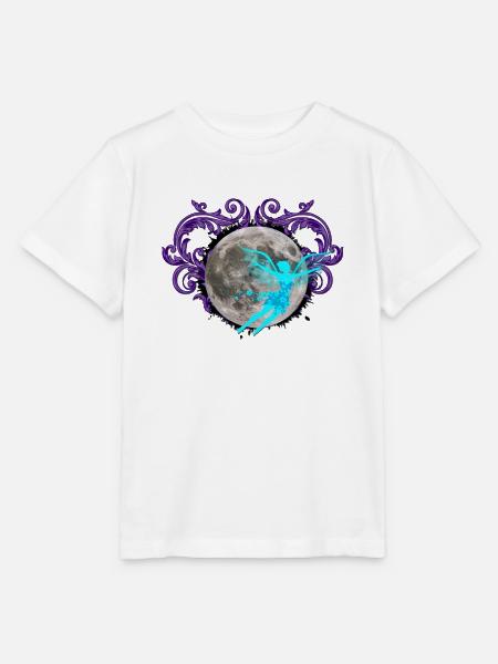 Mondscheinfee, schnörkel, Monde - Stanley/Stella Kinder T-Shirt MINI CREATOR - Weiß