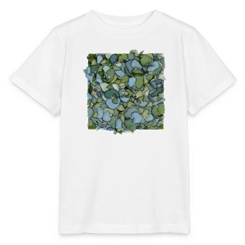 Blaue Hortensien – Moderne Blumenillustration - Stanley/Stella Kinder T-Shirt MINI CREATOR  - Weiß - Vorne - Maike (125cm)