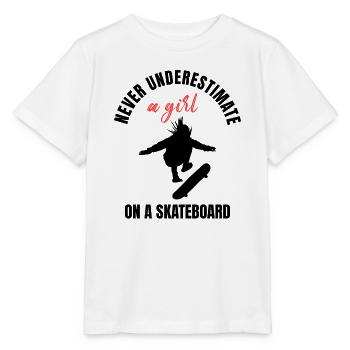 Skater Girl Power - Stanley/Stella MINI CREATOR Kids’ T-Shirt - white - Front - Maike (125cm)