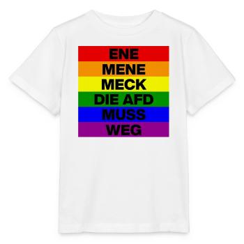 ENE MENE MECK THE AFD MUST GO, NO AFD, NO NZS - Stanley/Stella MINI CREATOR Kids’ T-Shirt - white - Front - Maike (125cm)