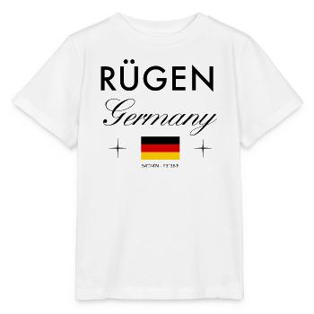 Rügen Deutschland Koordinaten Reise Souvenir - Stanley/Stella Kinder T-Shirt MINI CREATOR  - Weiß - Vorne - Maike (125cm)