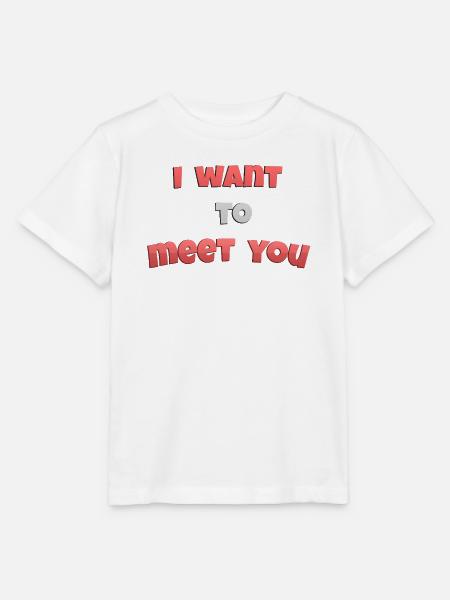 I_wanto_to_meet_you - Stanley/Stella Kinder T-Shirt MINI CREATOR - Weiß