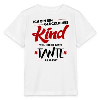 Beste Tante Glückliches Kind Kindersprüche Lustig - Stanley/Stella Kinder T-Shirt MINI CREATOR  - Weiß - Vorne - Maike (125cm)