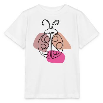 Lineart Ladybug Design - Stanley/Stella MINI CREATOR Kids’ T-Shirt - white - Front - Maike (125cm)