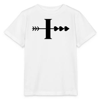 Letter i arrow heart - Stanley/Stella MINI CREATOR Kids’ T-Shirt - white - Front - Maike (125cm)