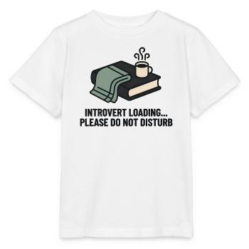 Introvert Loading Cozy Reading Mug - Stanley/Stella MINI CREATOR Kids’ T-Shirt - white - Front - Maike (125cm)