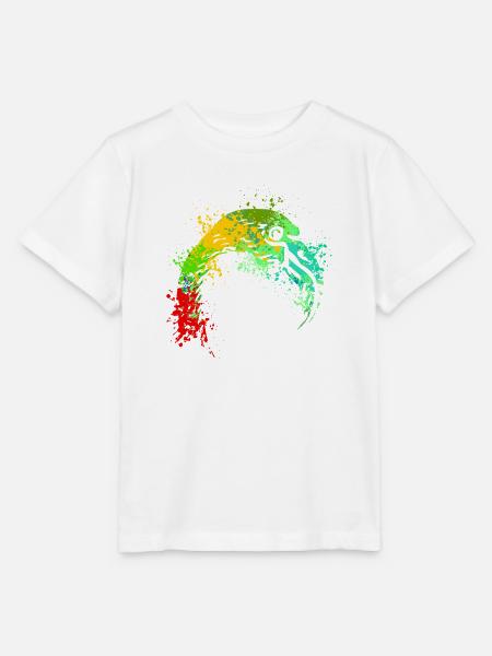 Flamingo Splash Art - Stanley/Stella Kinder T-Shirt MINI CREATOR - Weiß
