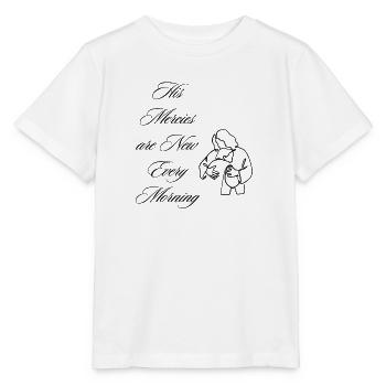 His Mercies Are New Every Morning Line Art Quote - Stanley/Stella MINI CREATOR Kids’ T-Shirt - white - Front - Maike (125cm)