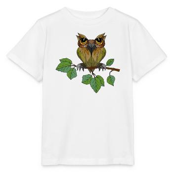 Owl bird - Stanley/Stella MINI CREATOR Kids’ T-Shirt - white - Front - Maike (125cm)