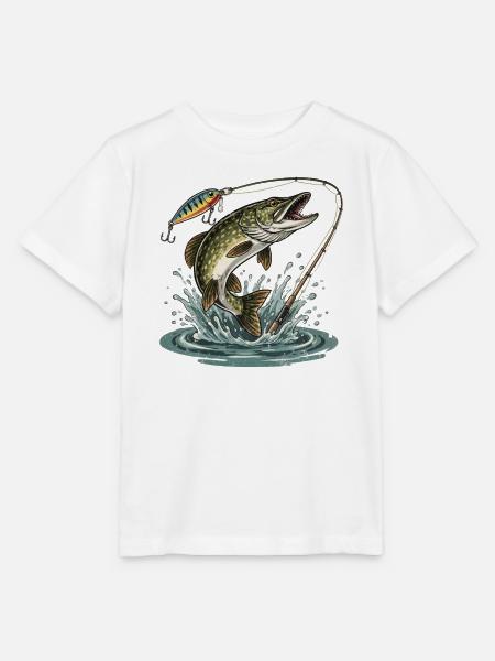 ANGELN. WARTEN. FANGEN. - Stanley/Stella Kinder T-Shirt MINI CREATOR - Weiß