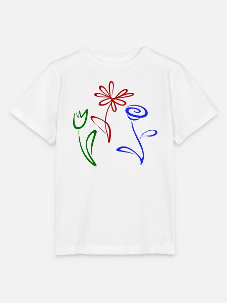 drei Blumen - Stanley/Stella Kinder T-Shirt MINI CREATOR  - Weiß