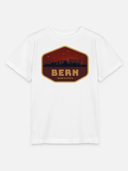 Bern Schweiz Skyline Badge Rot - Stanley/Stella Kinder T-Shirt MINI CREATOR  - Weiß