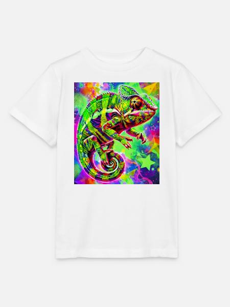 Chamäleon - Stanley/Stella Kinder T-Shirt MINI CREATOR  - Weiß
