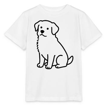 Minimalist dog silhouette - Stanley/Stella MINI CREATOR Kids’ T-Shirt - white - Front - Maike (125cm)