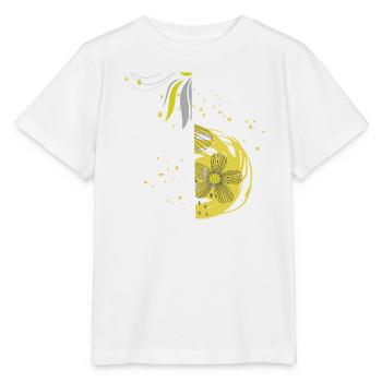 Flower Spiral Ornament - Stanley/Stella MINI CREATOR Kids’ T-Shirt - white - Front - Maike (125cm)