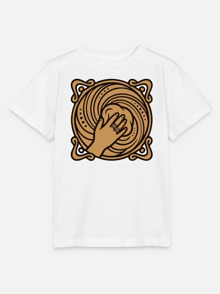 Haende Kneten Teig Grafik - Stanley/Stella Kinder T-Shirt MINI CREATOR - Weiß