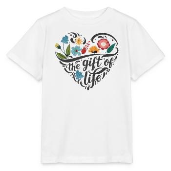 Flower Heart - Stanley/Stella MINI CREATOR Kids’ T-Shirt - white - Front - Maike (125cm)